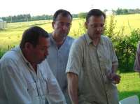 With Jefim Fistein and Petr Necas, July 2006