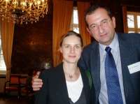 S bruselskou spolupracovnicí Laurence Ehlers (Federace evropských lékařských akademií), Brusel 2006