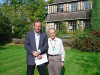 With Sir Peter Lachmann at the Darwin’s house. Cambridge, October 2007