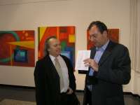 With Vaclav Hudecek at the exhibition of Jitka Stenclova, March 2009