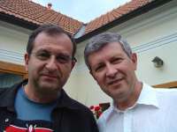 With Pavel Hula, primarius of Kocian Quartet. Holidays 2009.