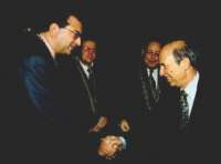 With Greek prime minister Constantinos Simitis, 1998