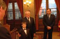 President Vaclav Klaus with the grandson Vojtech and CH in Rudolfinum on 26 March 2006